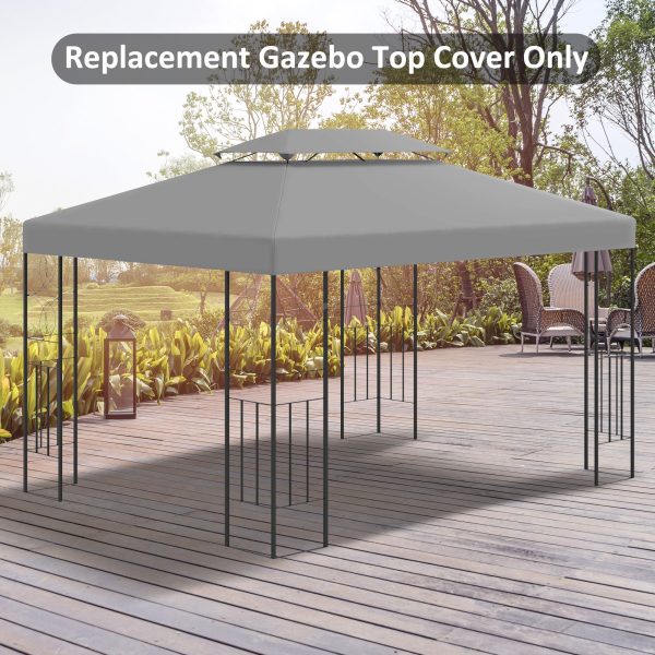 3x4m Gazebo Replacement Roof Canopy 2 Tier Top UV Cover Sun Awning Shelters - Image 4