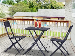 Rattan Garden Bistro Set Coffee 2 Wicker Weave Folding Chairs & 1 Square Table