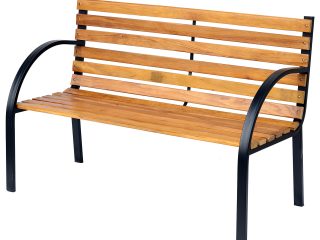 Garden Bench, 122Lx60Wx80H cm-Steel/Wood
