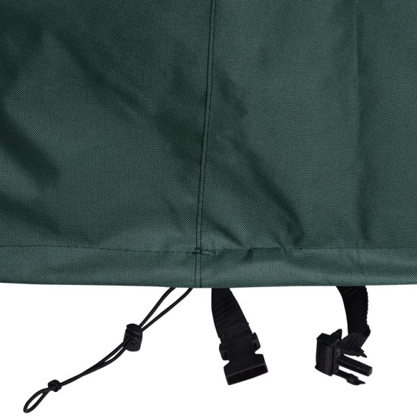 PVC Coated Large Round 600D Waterproof Outdoor Furniture Cover Green - Image 7