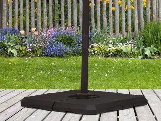 HD Polyethylene Sand or Water Fillable Parasol Base Black