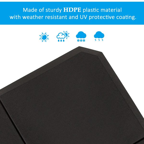 HD Polyethylene Sand or Water Fillable Parasol Base Black - Image 6