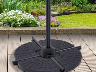 4Pc Portable Umbrella Base Parasol Stand Weights Holder Sand Water Filled