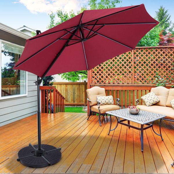 4Pc Portable Umbrella Base Parasol Stand Weights Holder Sand Water Filled - Image 5