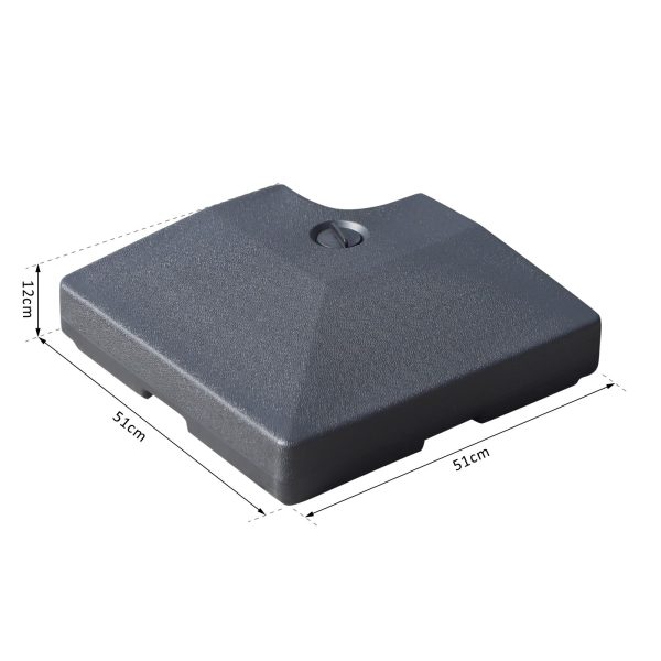 4pc Portable Umbrella Base Weights Outdoor Square Parasol Holder Anchor Stand - Image 2