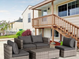 6-Seater Sofa & Coffee Table Rattan Outdoor Garden Furniture Set