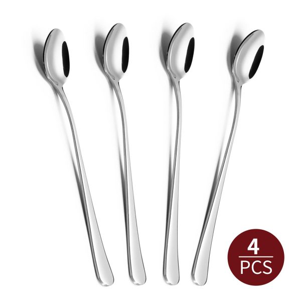 Vinsani 8pcs SS Long Handle Latte Spoons 0000259 - Image 2