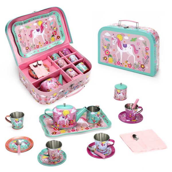 SOKA 18pc TIN TEA SET - UNICORN 0000354