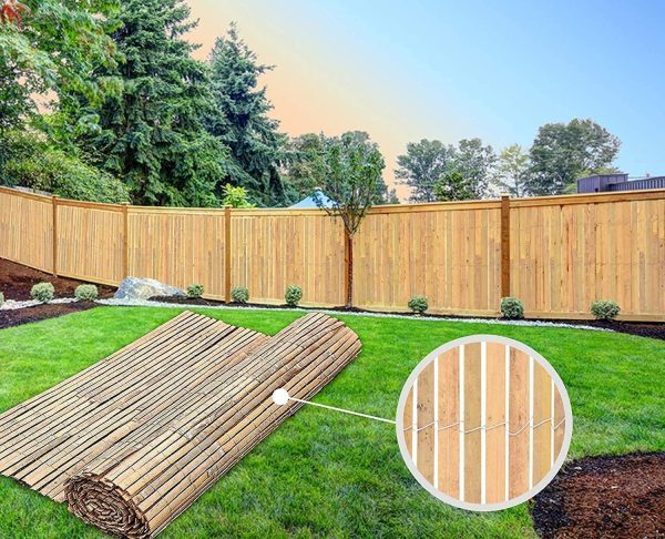 Bamboo Slatted Fence 1.5m X 4m - Image 4