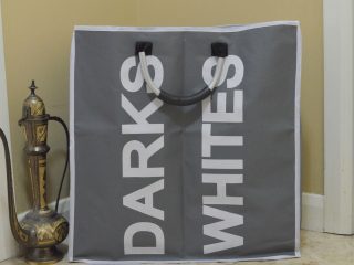 DOUBLE Laundry Bag with Metal Handles DARK GREY