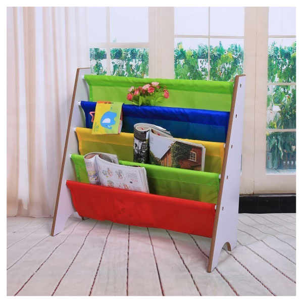 WHITE Wooden Book Shelf Multi Lining - Image 5