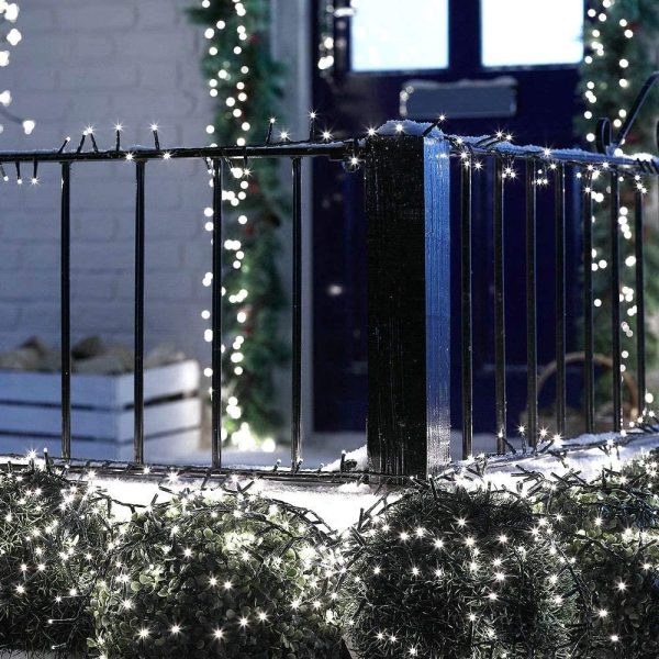 Planet Solar 100 LED White Outdoor String Solar Powered Fairy Lights - Image 2