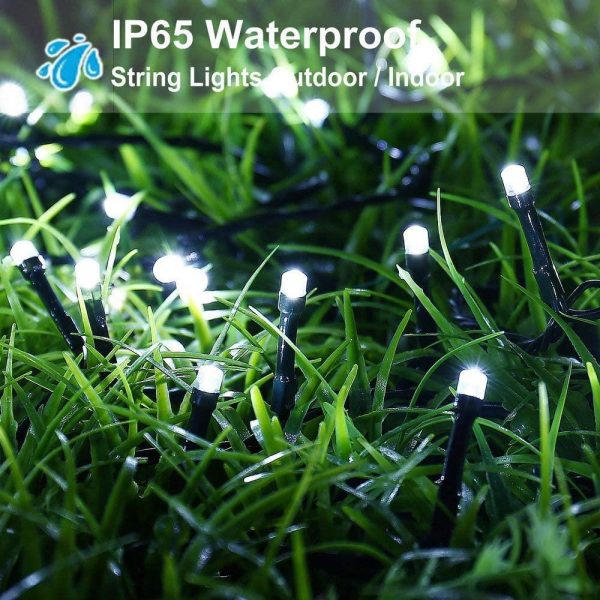 Planet Solar 100 LED White Outdoor String Solar Powered Fairy Lights - Image 4