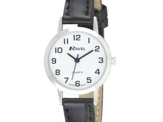 Ravel Ladies Classic Strap Black Silver Watch R0102.02.2A