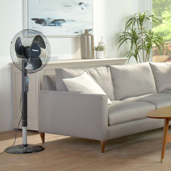 Honeywell Advanced QuietSet 16" Stand Fan With Noise Reduction Technology - Black UK Plug - Image 3
