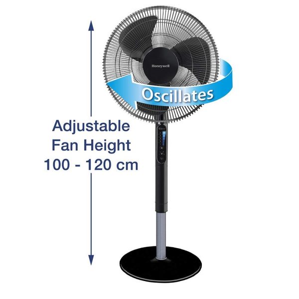 Honeywell Advanced QuietSet 16" Stand Fan With Noise Reduction Technology - Black UK Plug - Image 5