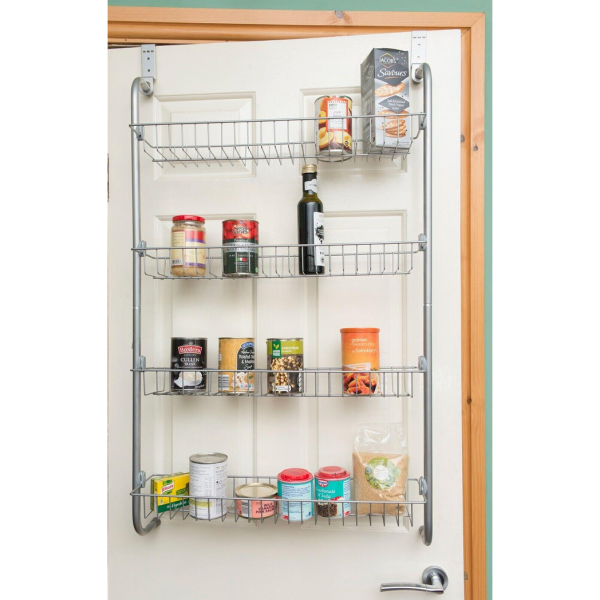 4 Tier Over Door Hanging Rack / Shelves For Pantry Or Storage Cupboard - Image 3