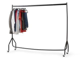 Extra Heavy Duty 6ft Long x 5ft Tall Clothes Rail In Black