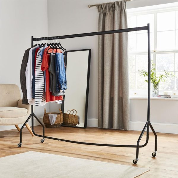 Extra Heavy Duty 6ft Long x 5ft Tall Clothes Rail In Black - Image 7