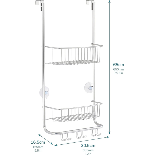 Over Door Shower Caddy In Nano Coating - Image 7