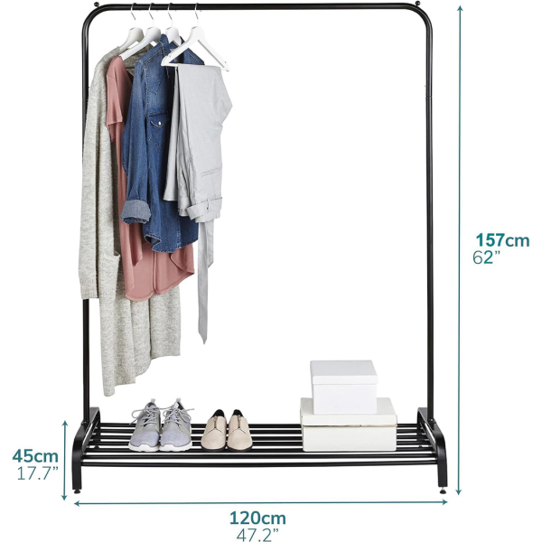 Clothes Rail In Black Powder Coating - Image 2