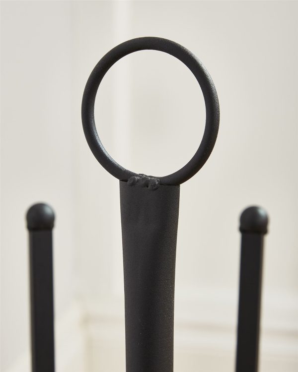 5 Pair Black Round Boot Shoe Rack Welly Holder Stand Storage Organizer - Image 5