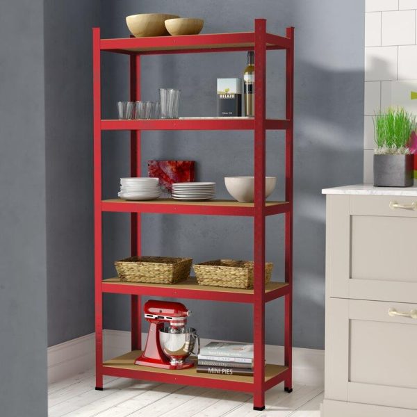 Sturdy steel Frame 4 Layers Garage Shelving 5 Thick MDF shelves