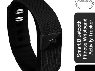 Aquarius OLED Display Smart Bluetooth Fitness Wristband Activity Tracker, Black