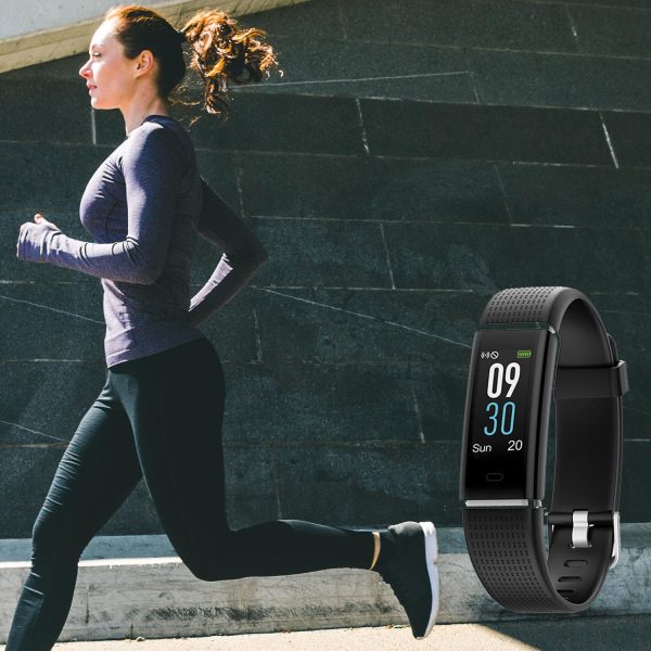 Aquarius AQ200 Color Screen Heart Rate & Sleep Monitor Tracker, Black - Image 3