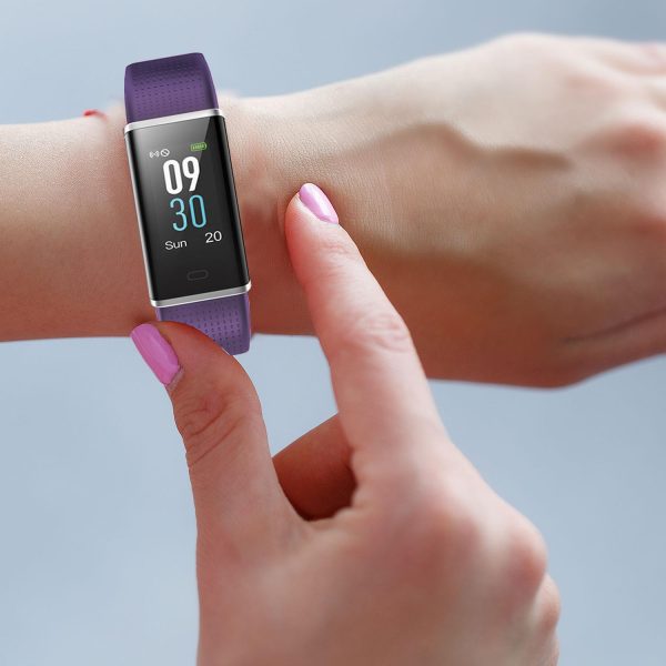 Aquarius AQ200 Color Screen Heart Rate & Sleep Monitor Tracker, Purple - Image 2