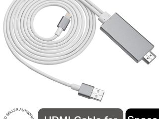 Aquarius Full HD Support HDMI Connector Cable for Phone/Pad Space Grey