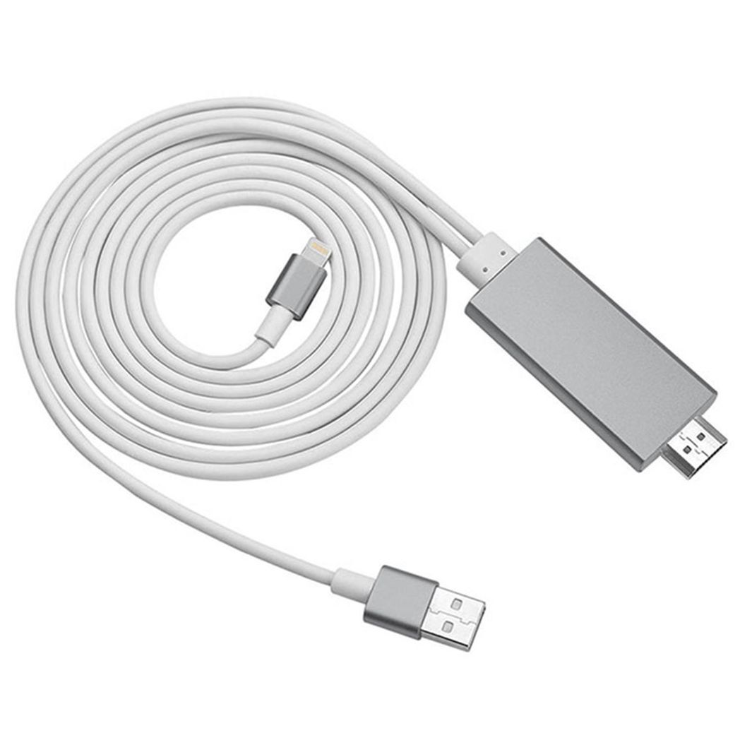 Aquarius Full HD Support HDMI Connector Cable for Phone/Pad Space Grey - Image 5