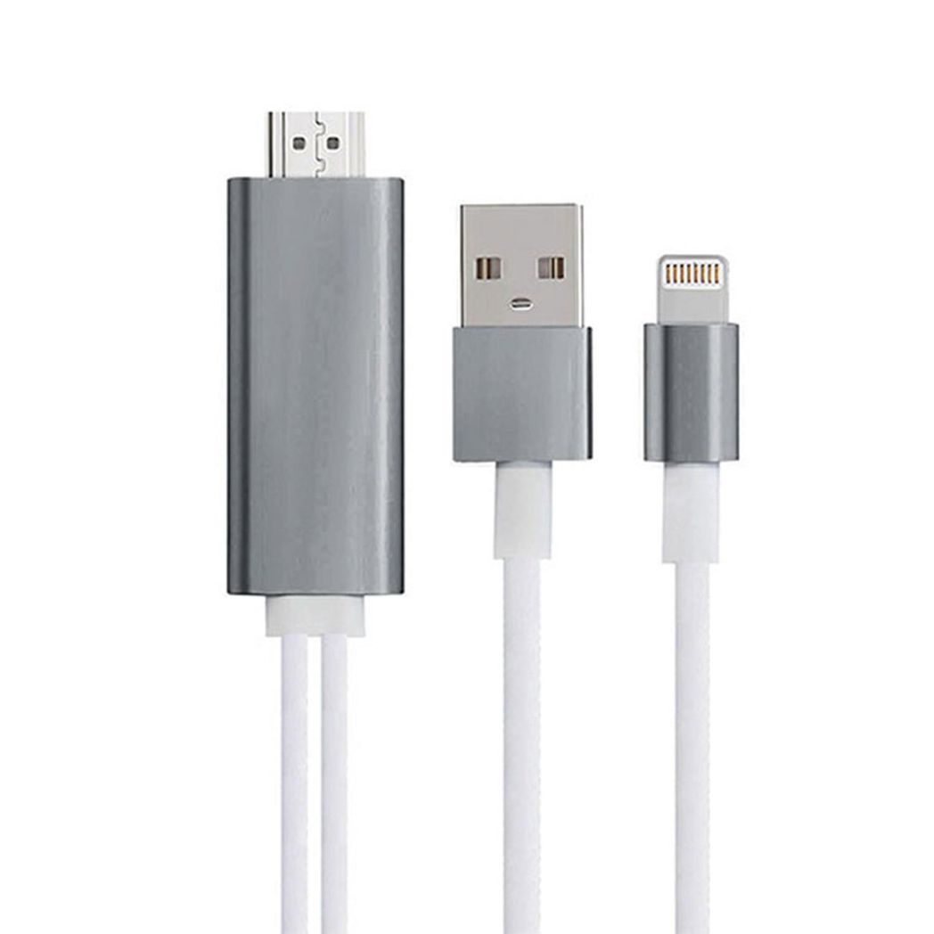 Aquarius Full HD Support HDMI Connector Cable for Phone/Pad Space Grey - Image 8