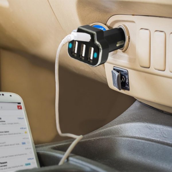 Aquarius PowerUp 4-Port USB Power Dash Car Charger Black - Image 4