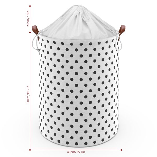 VINSANI DRAWSTRING LAUNDRY BASKET POLKA DOTS 0000334