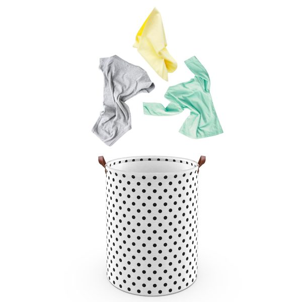 VINSANI DRAWSTRING LAUNDRY BASKET POLKA DOTS 0000334 - Image 6