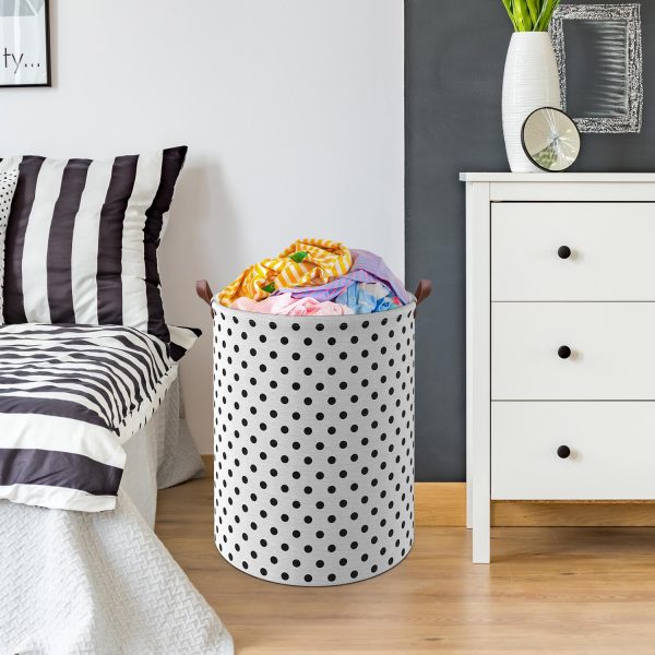 VINSANI DRAWSTRING LAUNDRY BASKET POLKA DOTS 0000334 - Image 5
