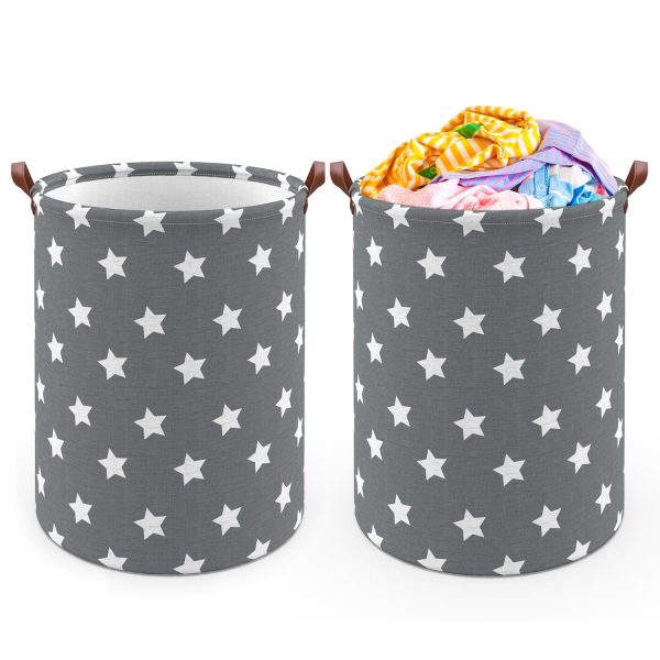 VINSANI DRAWSTRING LAUNDRY BASKET ZIG ZAG STAR 0000330 - Image 3