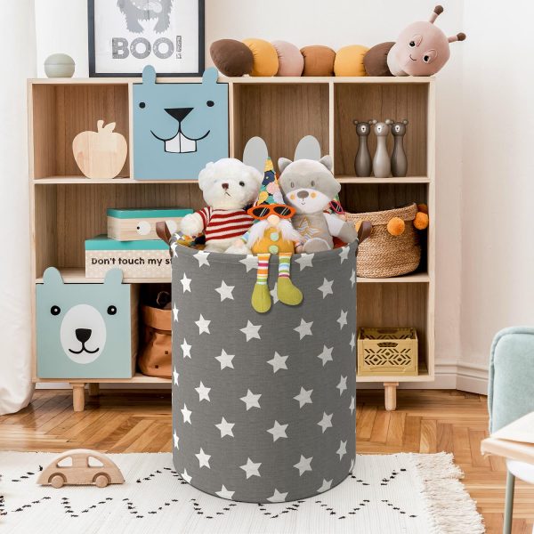VINSANI DRAWSTRING LAUNDRY BASKET ZIG ZAG STAR 0000330 - Image 4