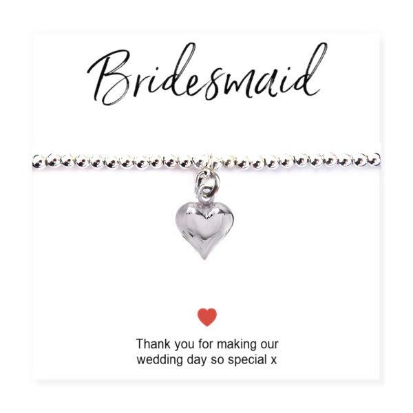 Bridesmaids Heart Bracelet & Thank You Card - Image 2