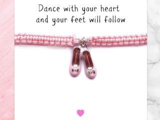 Ballet Shoes Friendship Bracelet & Message Card