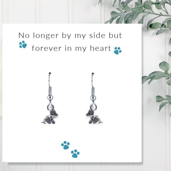 No Longer By My Side - Dog Earrings on Message Card - Image 2