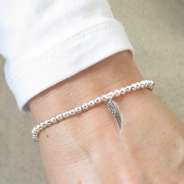 Angel Wing Bracelet on Rainbow Thank You Card - Image 2