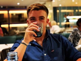 Men's Black Leather Weave Bracelet