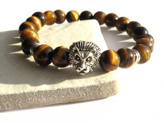 Men's Tigers Eye Lion Bracelet
