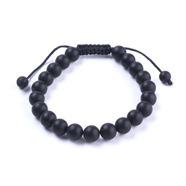 Men's Black Agate Bracelet - Image 2