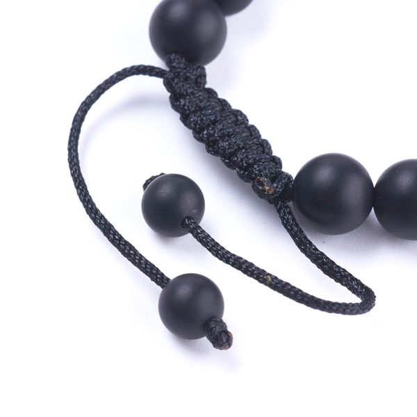 Men's Black Agate Bracelet - Image 4