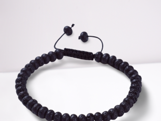 Men's Black Lava Bead Bracelet