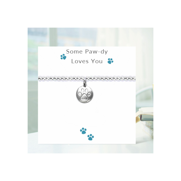 Some Paw-dy Loves You - Bracelet on Message Card