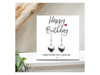 Happy Birthday Earrings - Message Card